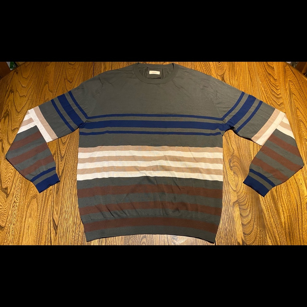 Altea Italy Stripe Crewneck Sweater